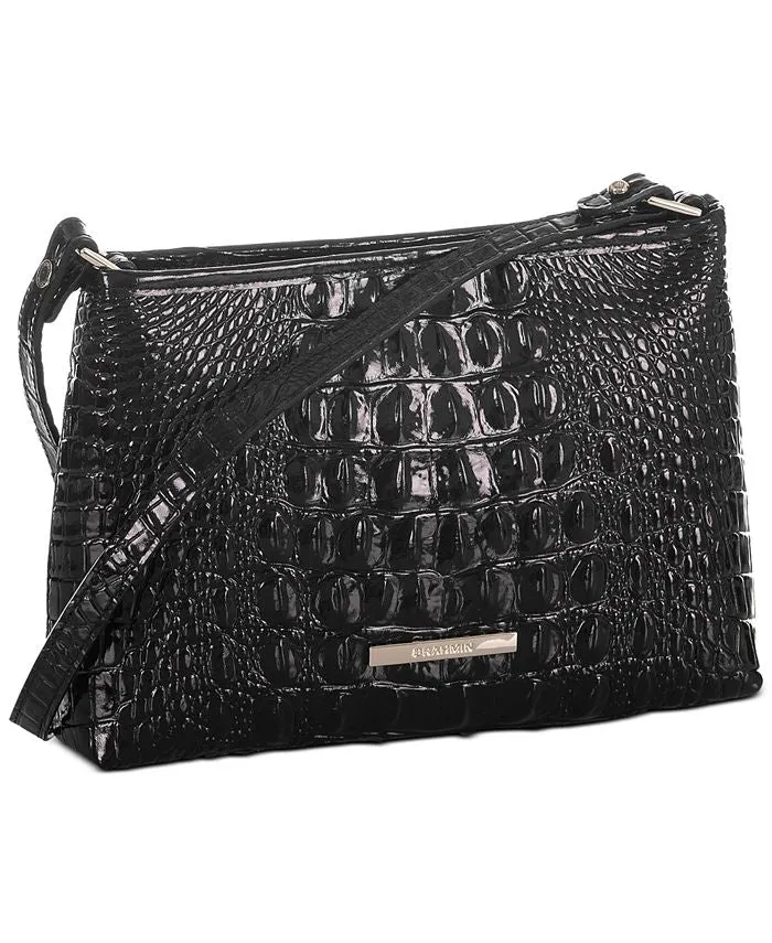 Lorelei Melbourne Brahmin Embossed Leather Shoulder, Black