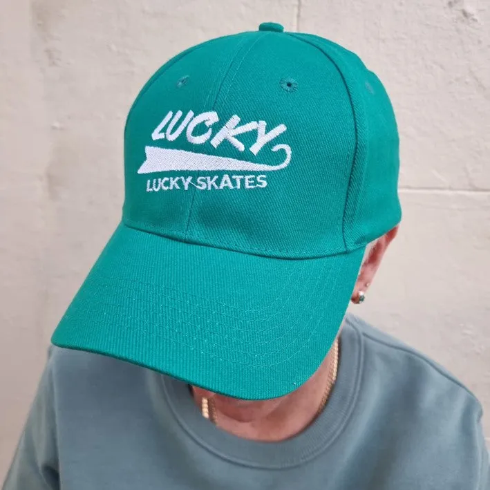 Lucky Skates Flag Teal Dad Hat