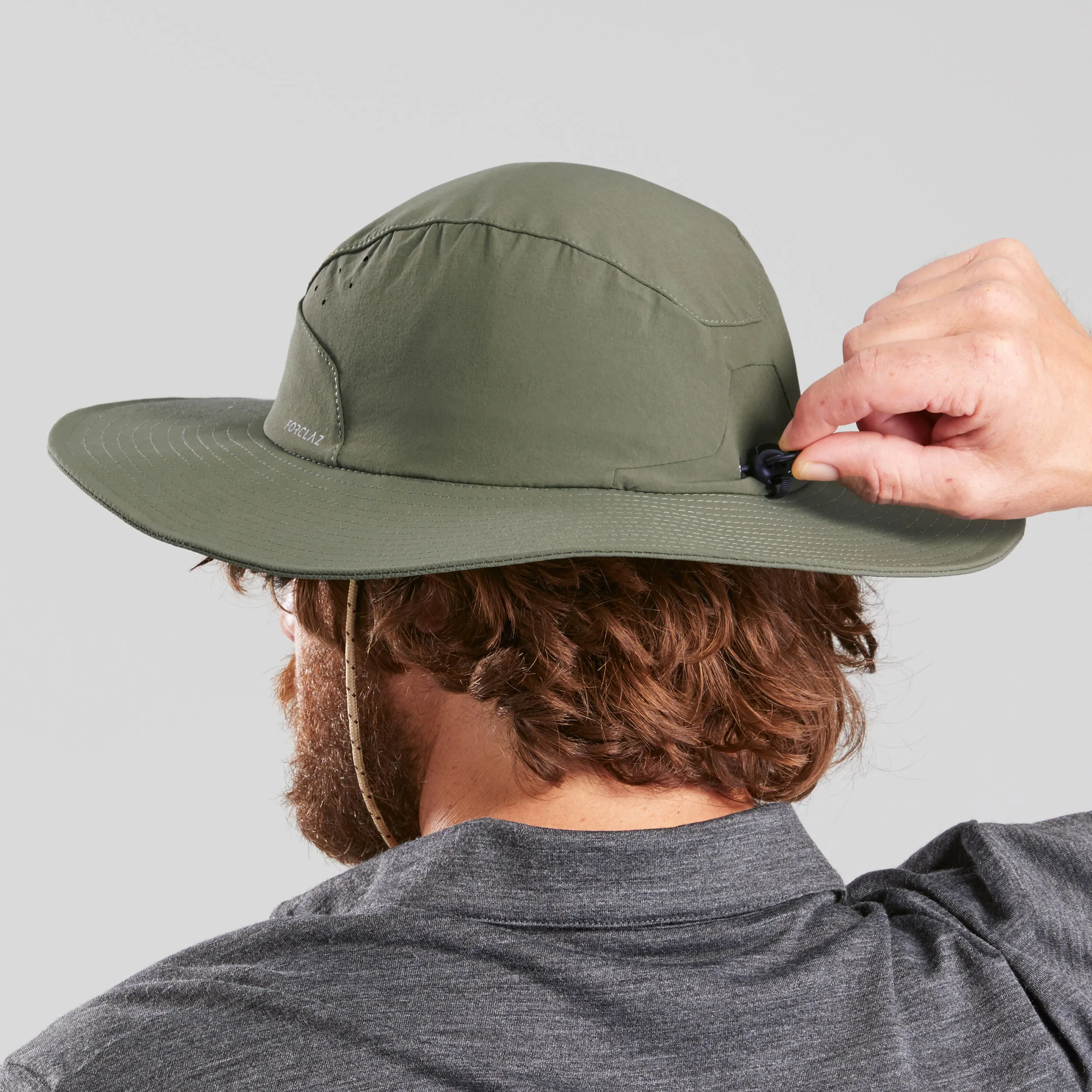 Men's trekking hat Forclaz MT500, khaki