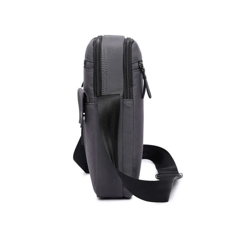 Men's Waterproof Nylon Crossbody Bag for Outdoor and Daily Use