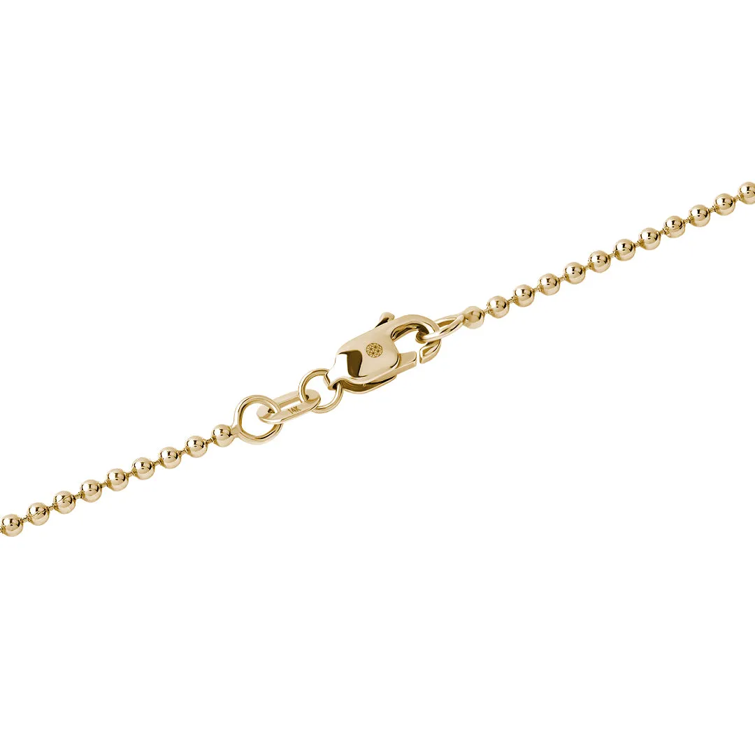 Minimalist Ball Chain Necklace in Gold