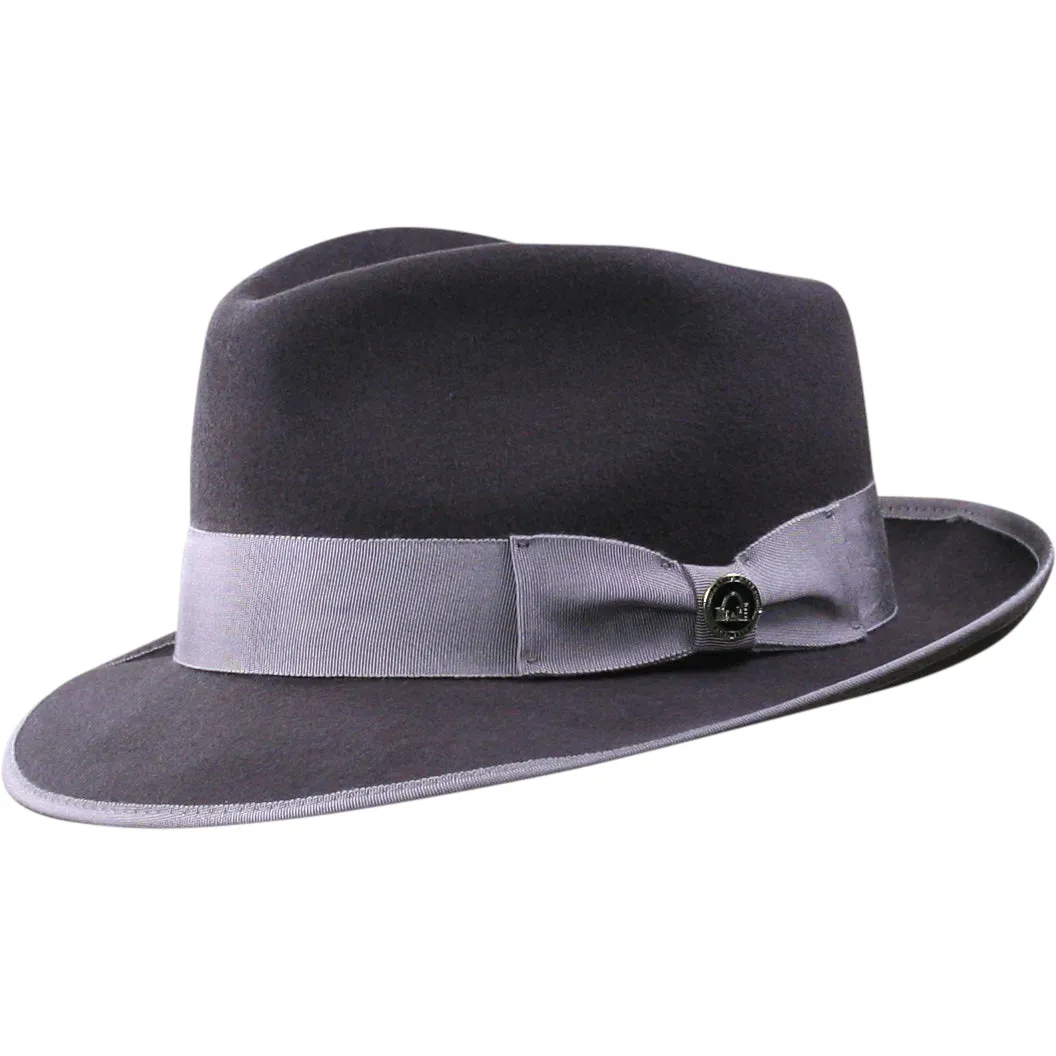 Naples Teardrop Classic Brim Wool Fedora by Levine Hat Co.