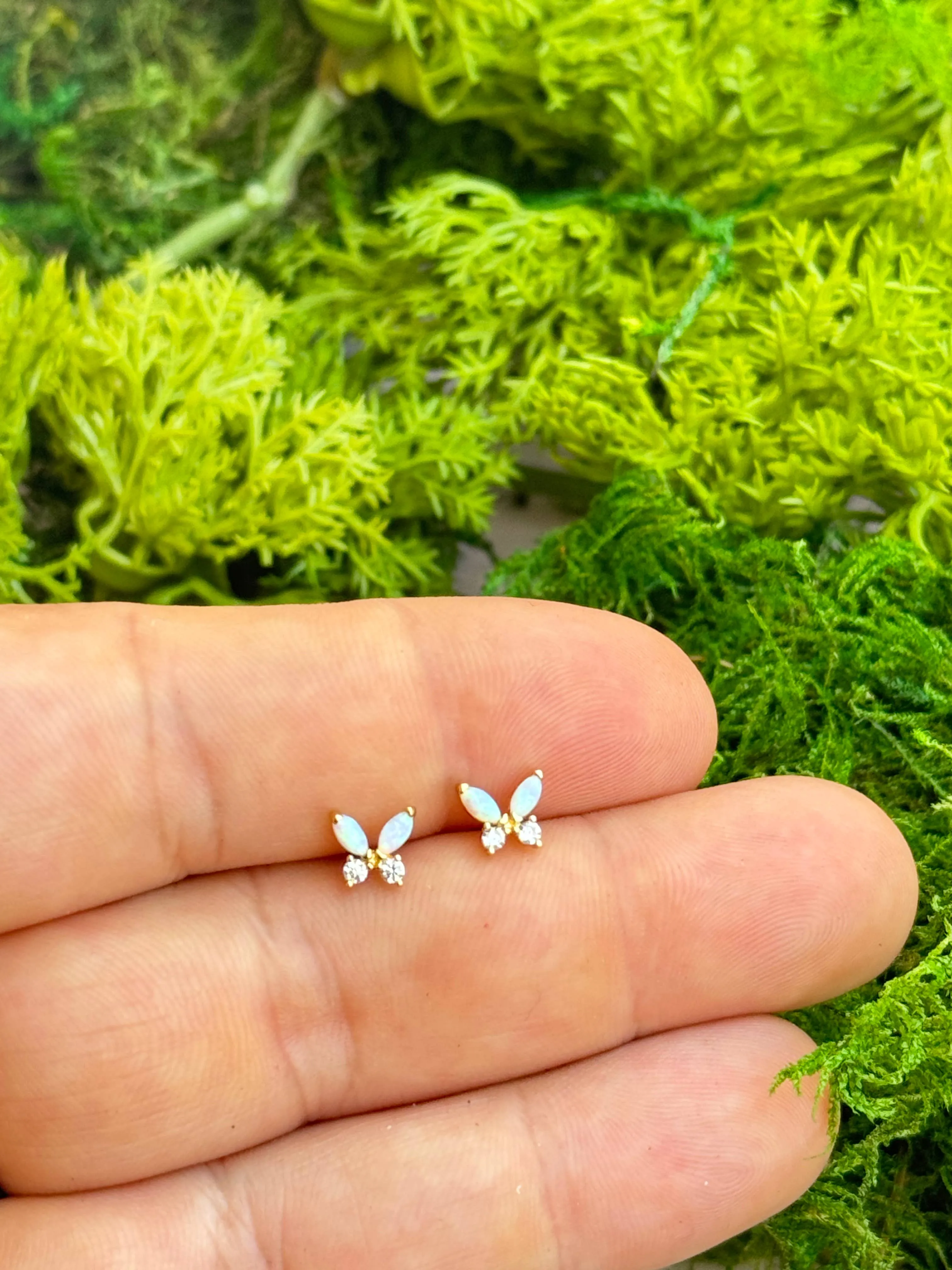 Opal Butterfly Studs