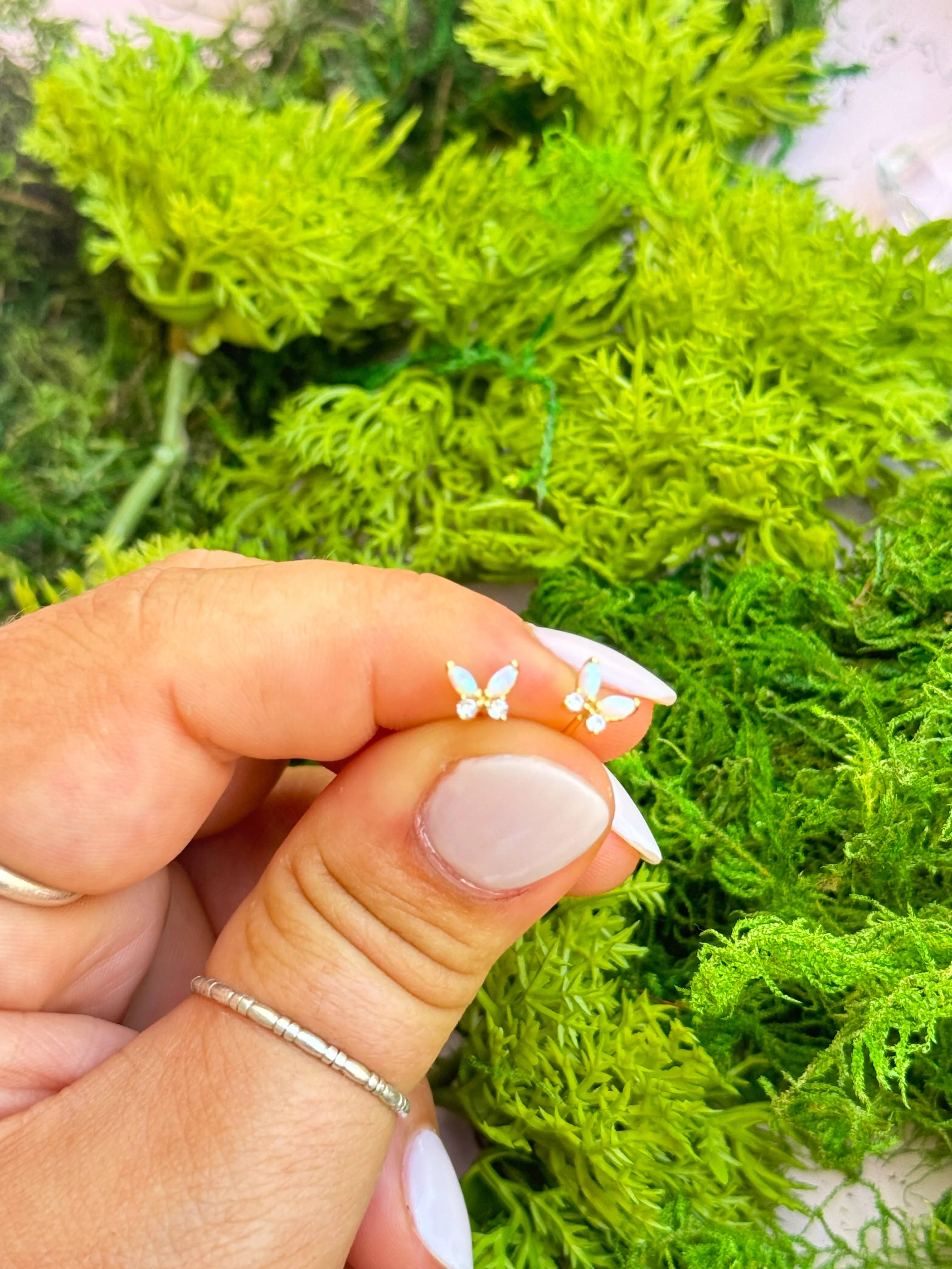 Opal Butterfly Studs