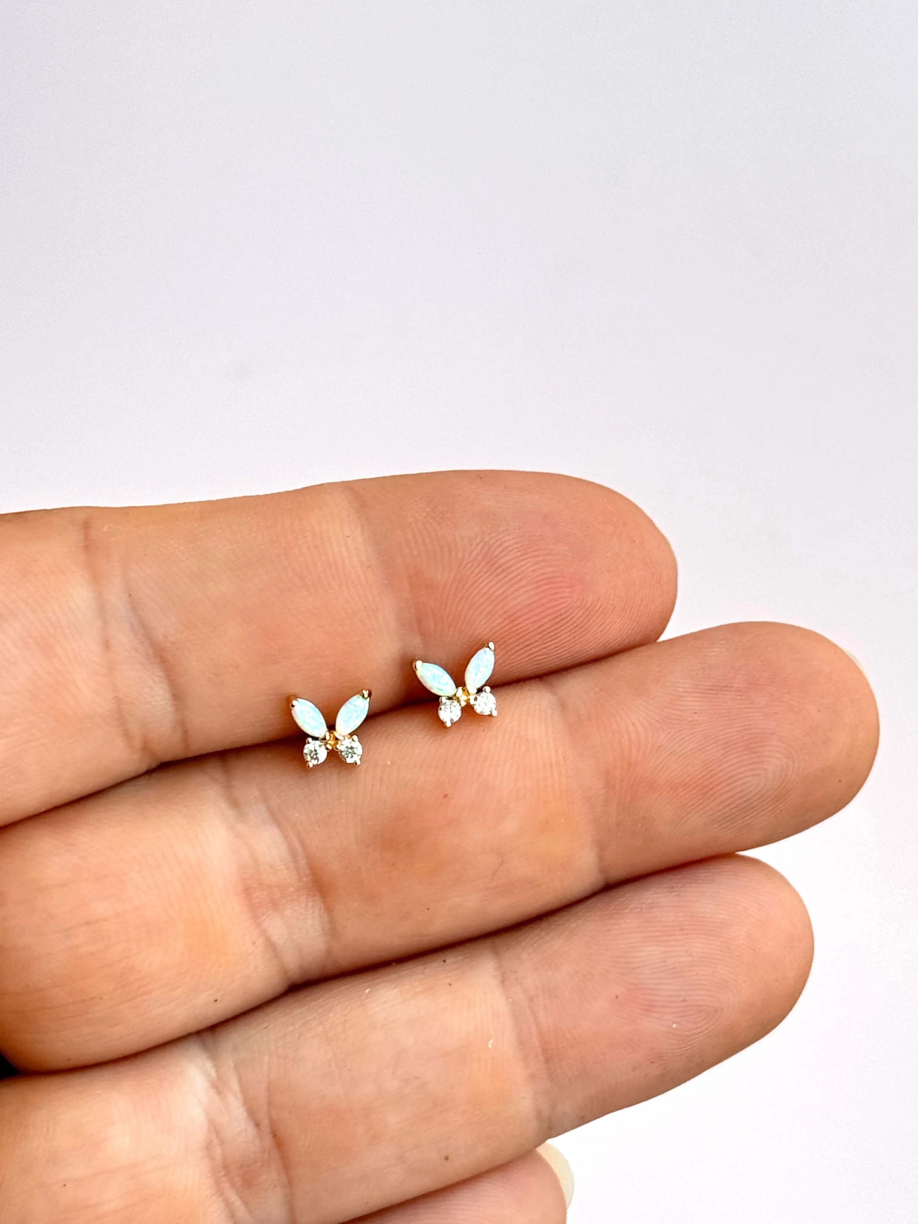 Opal Butterfly Studs