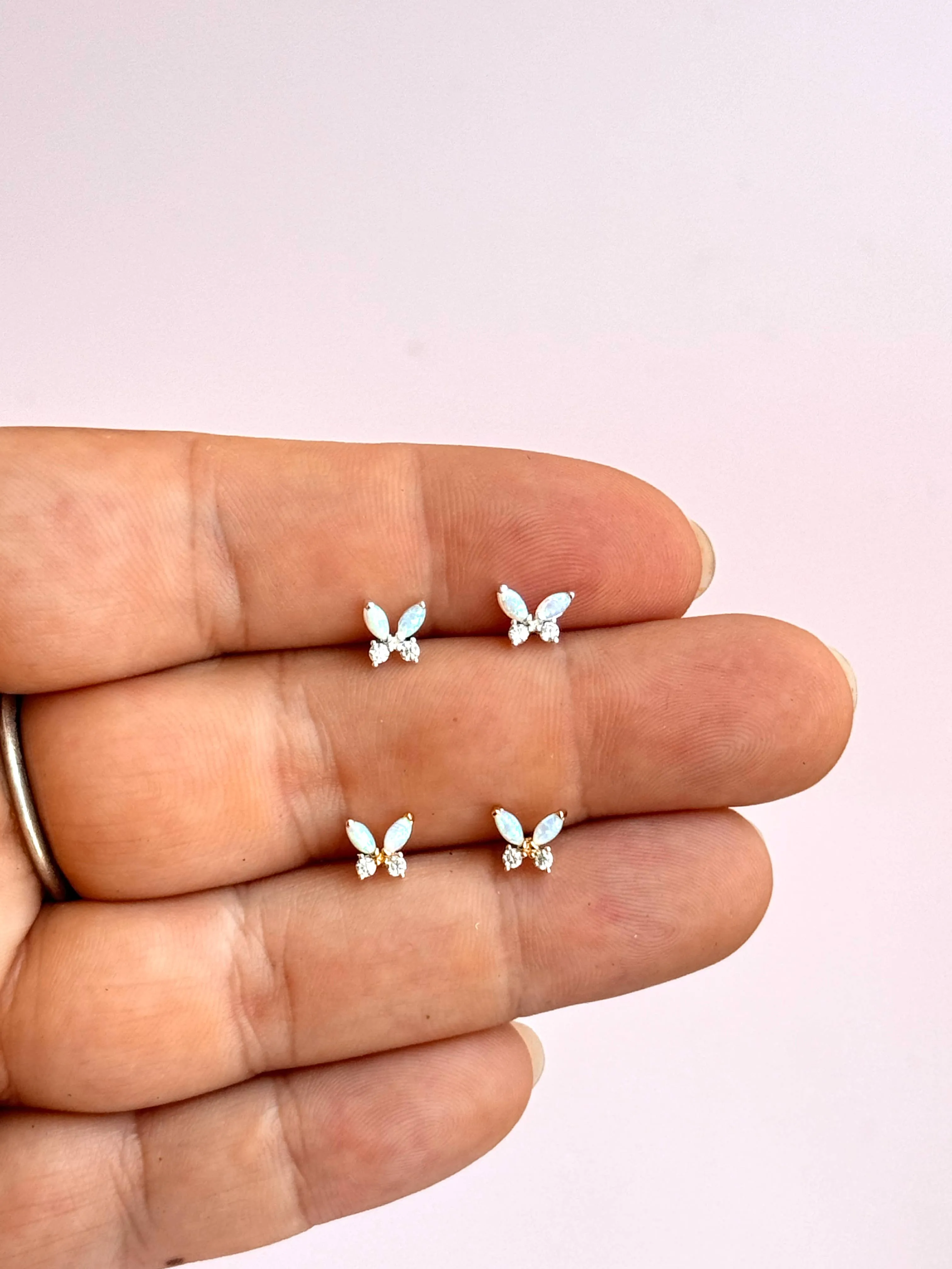 Opal Butterfly Studs