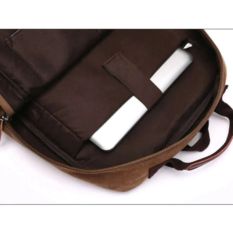 Practical Canvas Backpack | Fits 14 Inch Laptop