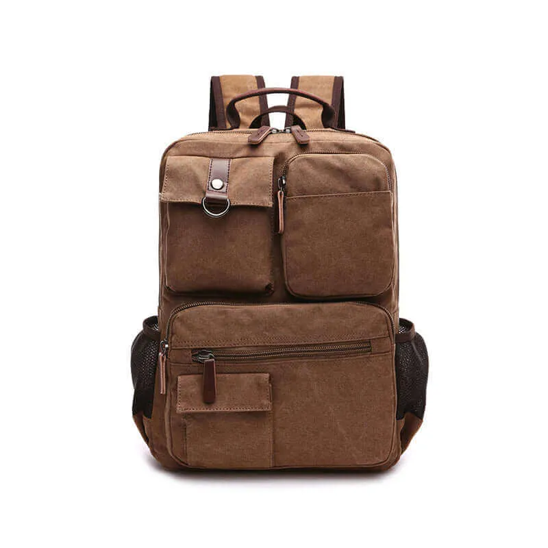 Practical Canvas Backpack | Fits 14 Inch Laptop