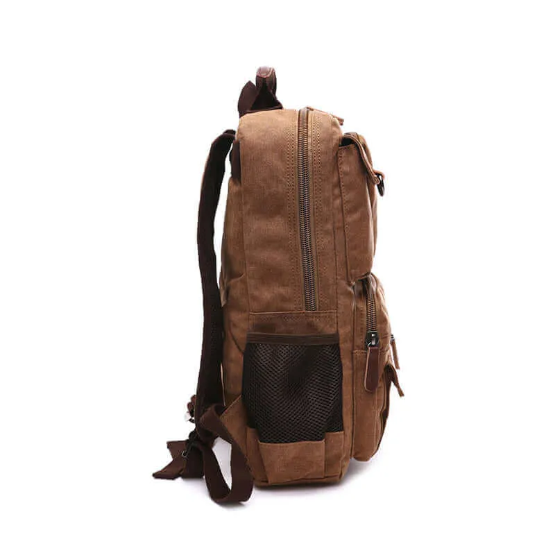 Practical Canvas Backpack | Fits 14 Inch Laptop