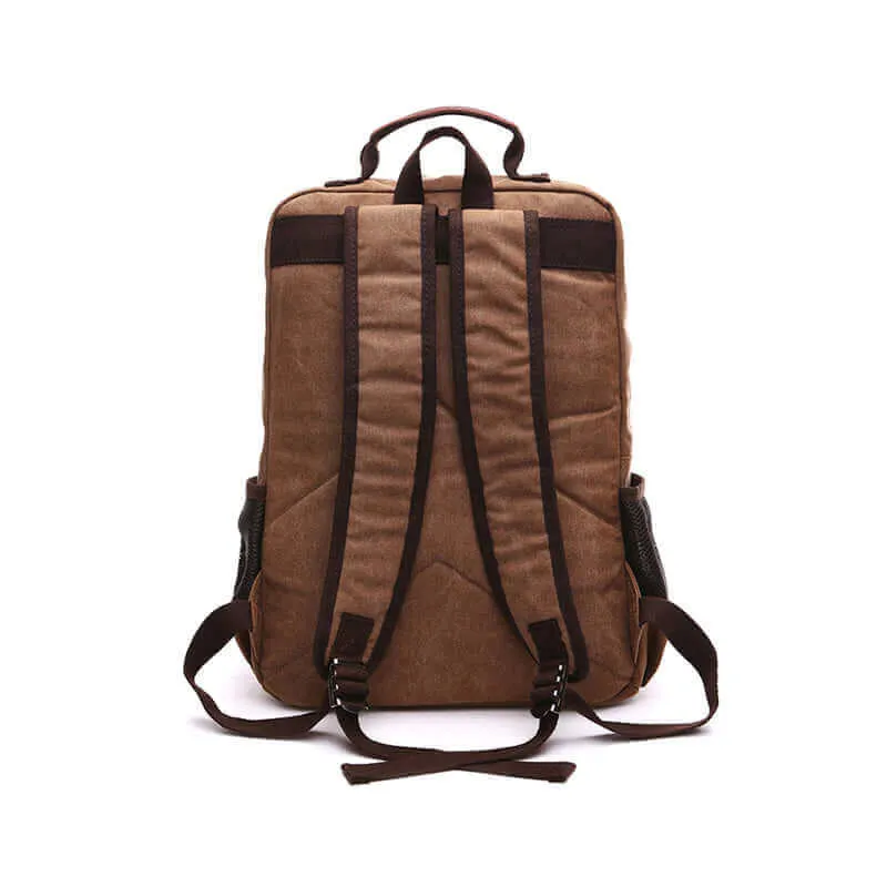 Practical Canvas Backpack | Fits 14 Inch Laptop