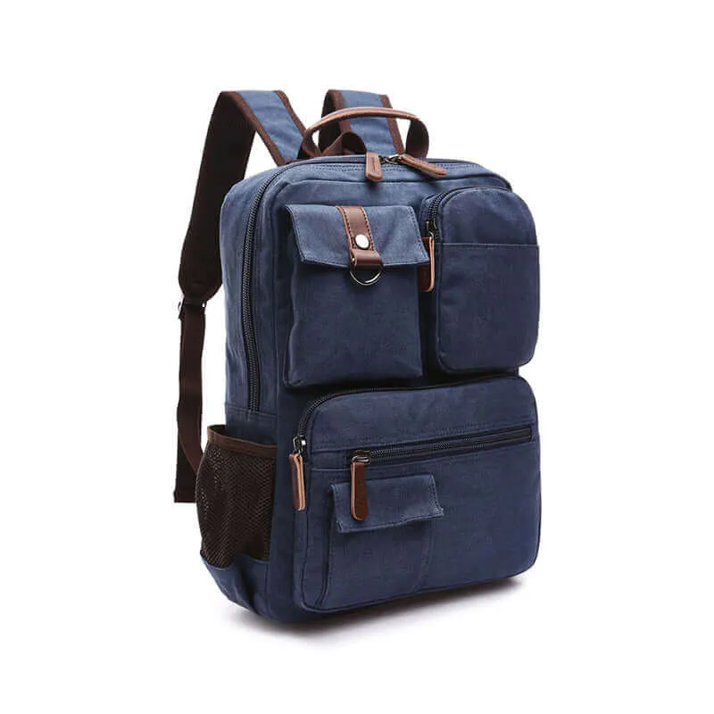 Practical Canvas Backpack | Fits 14 Inch Laptop