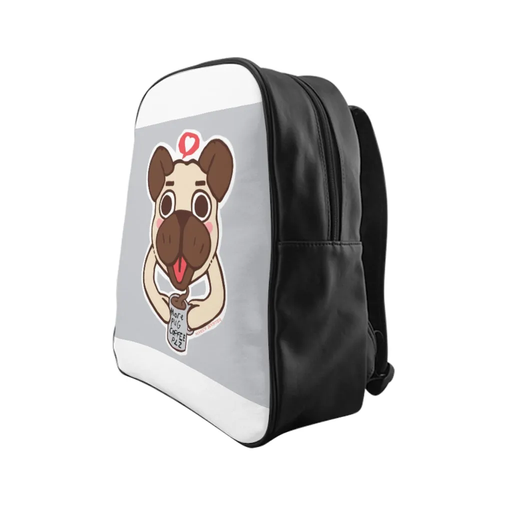 Pug Coffee School Backpack