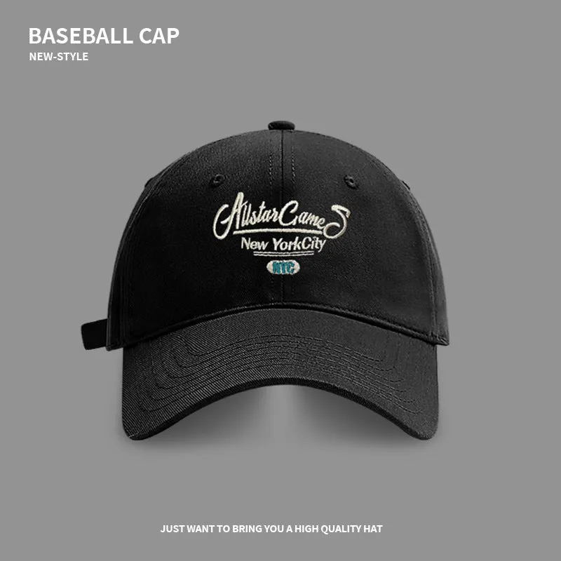 Retro Letter Embroidered Baseball Cap For Women In Spring And Summer Student Sports And Leisure All-Match Small Peaked Cap With Face