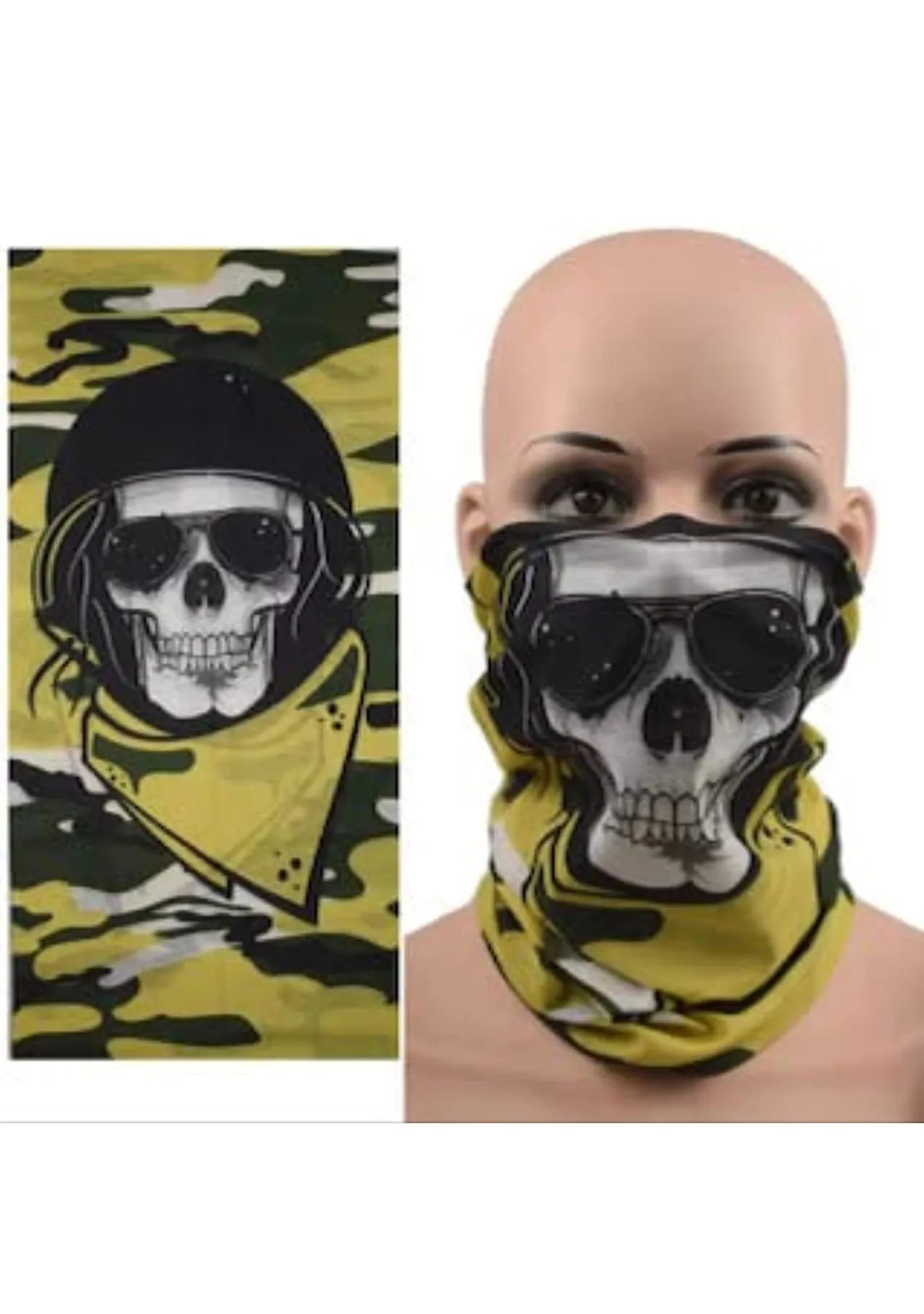 Skull-Neck Gaiter Face Shield Multi Purpose Head Covering (All Colors)