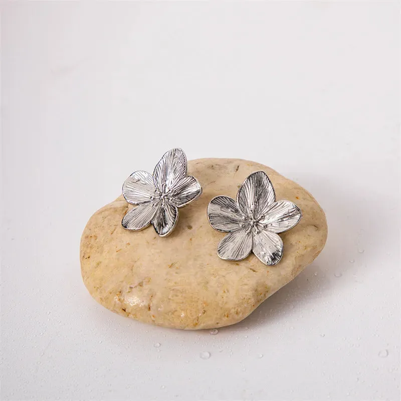 Stylish Vintage Flower Premium Vintage Gold Plated Stainless Steel Wedding Party Gifts Hypoallergenic Earring