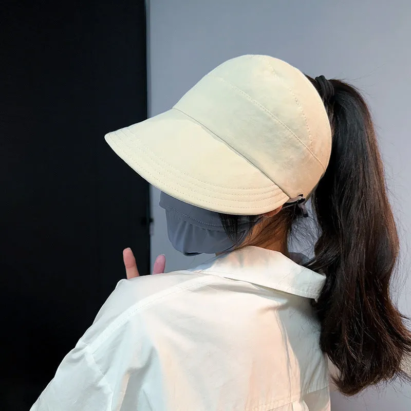 Sun protection hat for women new fisherman hat summer sunshade empty top hat sun protection cute outdoor baseball cap