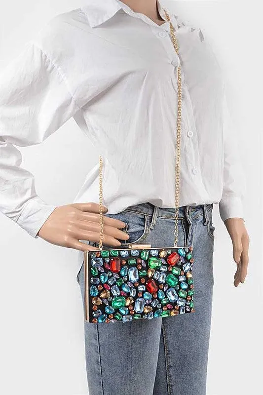 TEEK - Bejeweled Crystal Iconic Box Clutch