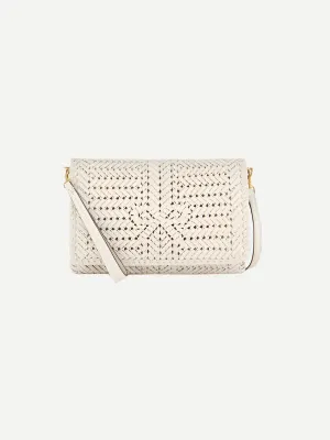 The Neeson Cross Body in Chalk Shiny Capra