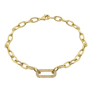 Waitlist: Double Row Diamond Link Chain Bracelet