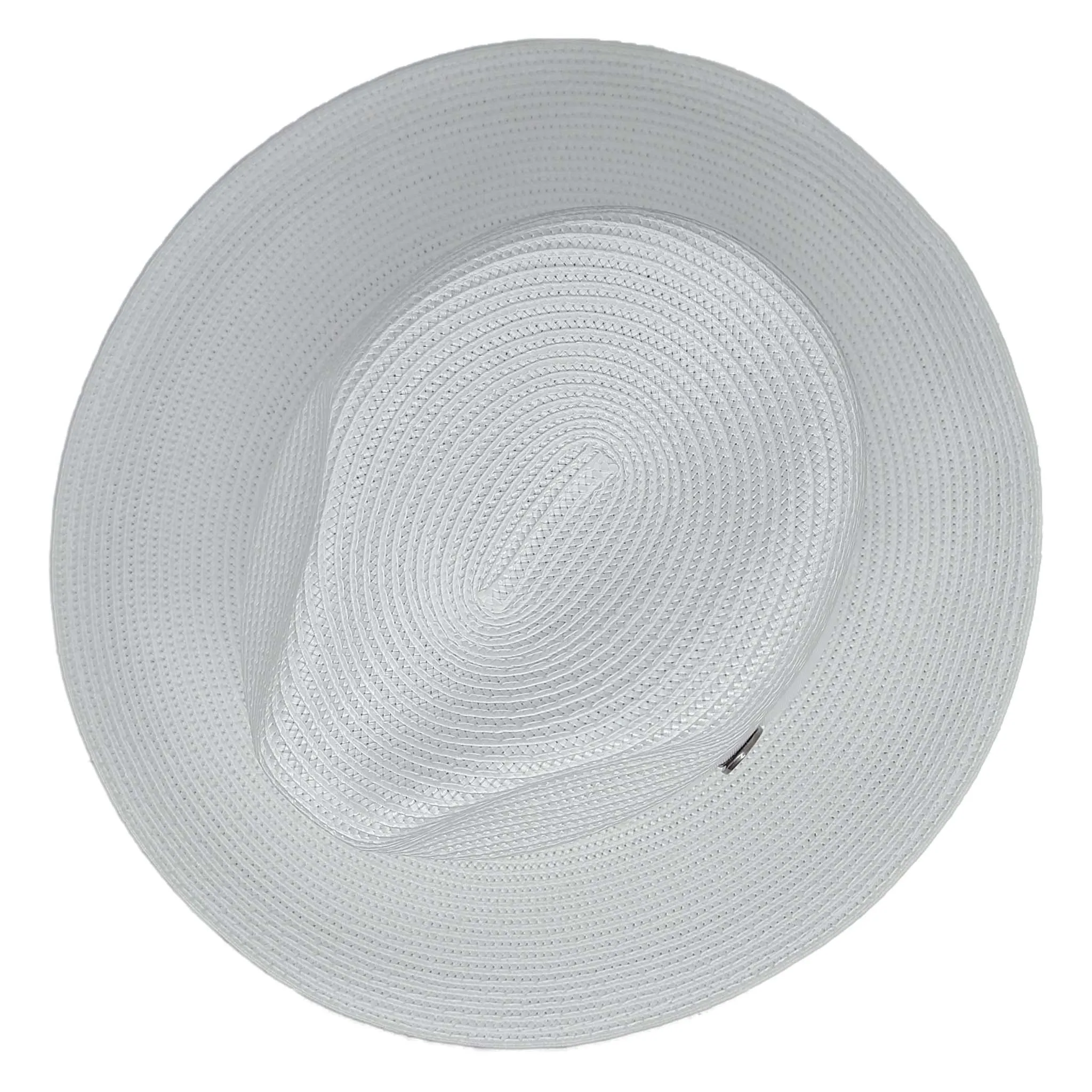 White Straw Fedora Hat