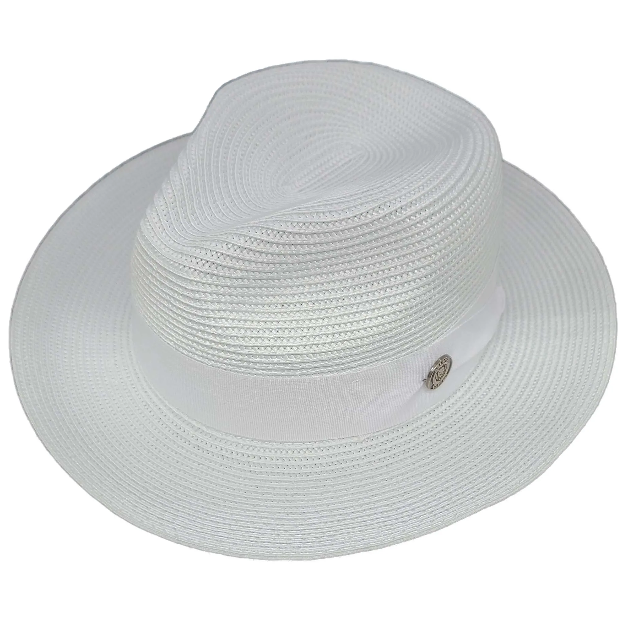 White Straw Fedora Hat