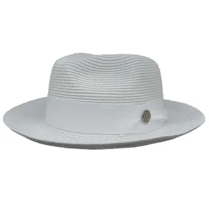 White Straw Fedora Hat